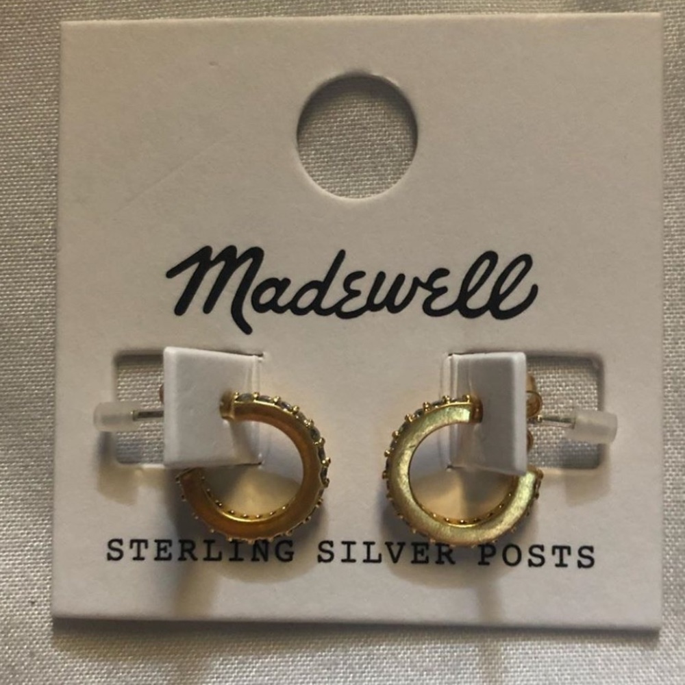 Sterling silver mini hoop earrings